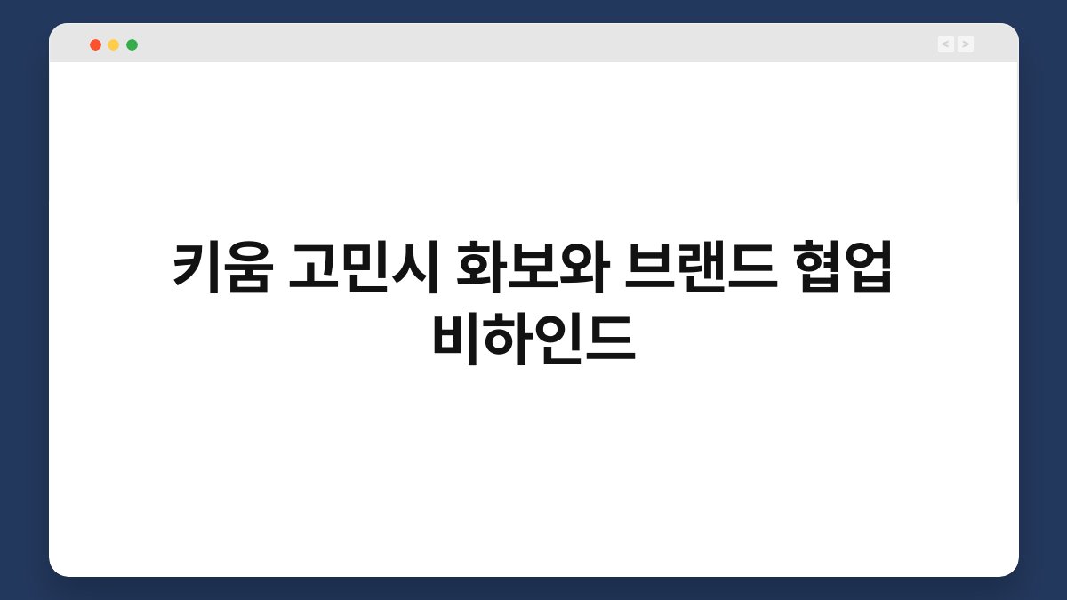 키움 고민시 화보와 브랜드 협업 비하인드